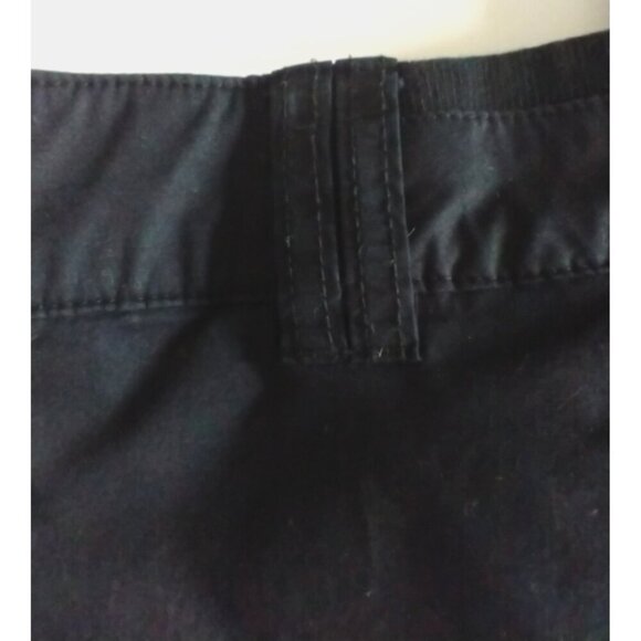 Rafaella Weekend Classic Pants Roll Tab Hem Pockets Black Cotton - 20W - Picture 7 of 9